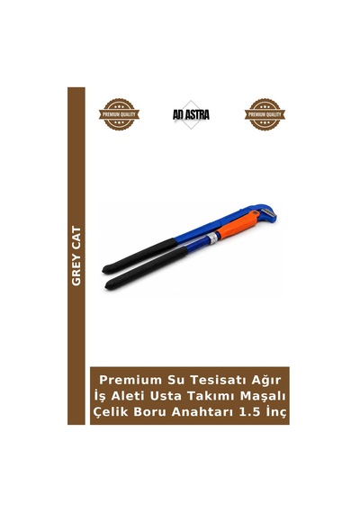 Premium Su Tesisatı Ağır İş Aleti Usta Takımı Maşalı Çelik Boru Anahtarı 1.5 İnç