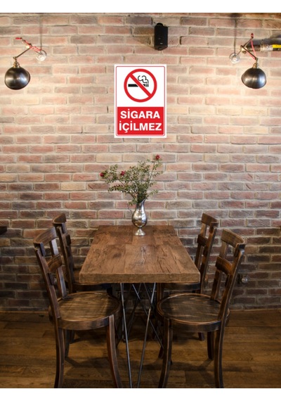 Sigara İçilmez Uyarı Levhası Arkası Yapışkanlı Sticker