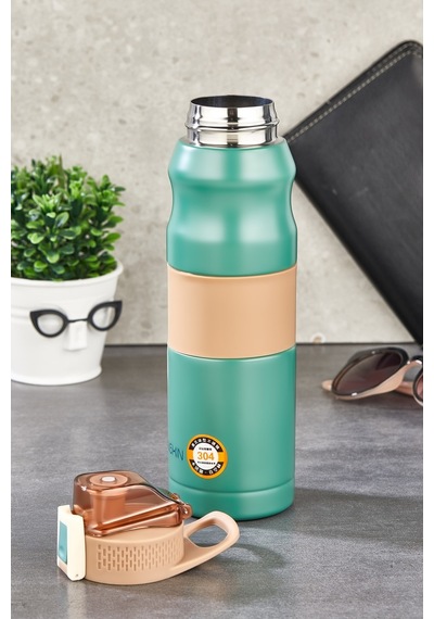 Cooker 700 Ml Paslanmaz Çelik Matara Termos Yk1204 Mavi