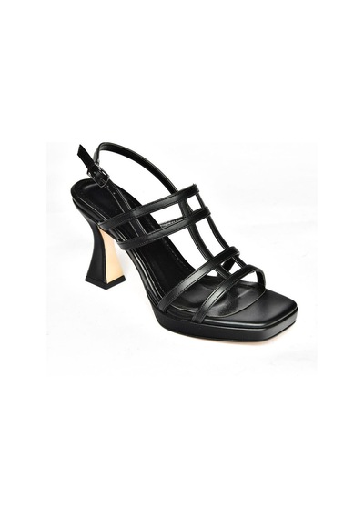 Fox Shoes S569316009 Siyah Kalın Topuklu Kadın Ayakkabı Siyah