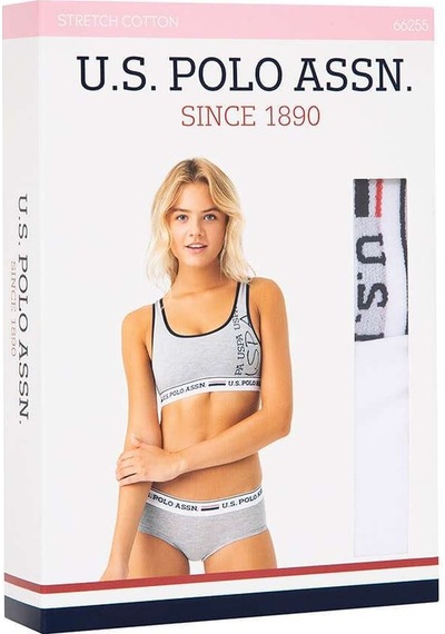U.S. Polo Assn. Kadın Kırmızı Büstiyer Şort Takım 66255