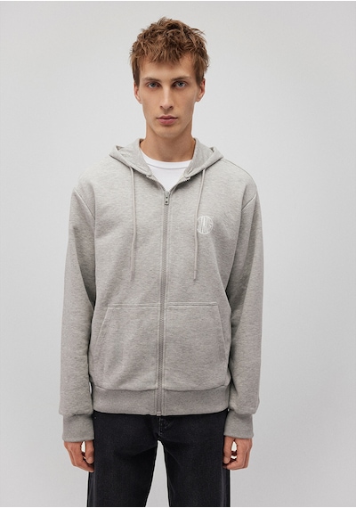 Mavi - M Nakışlı Fermuarlı Kapüşonlu Gri Sweatshirt 0s10193-80196 Gri
