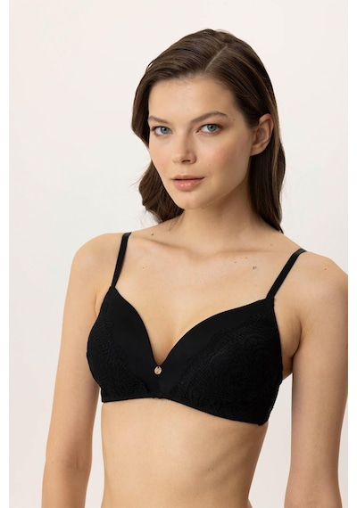 Pierre Cardin Lingerie Paris Boş Kap Regular Sütyen Takım Siyah