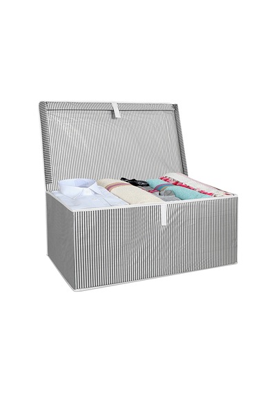 3 Adet Kapaklı Çok Amaçlı Hurç Saklama Kutusu Organizer Mega Plus 70 X 40 X 30 Cm Gri Gri