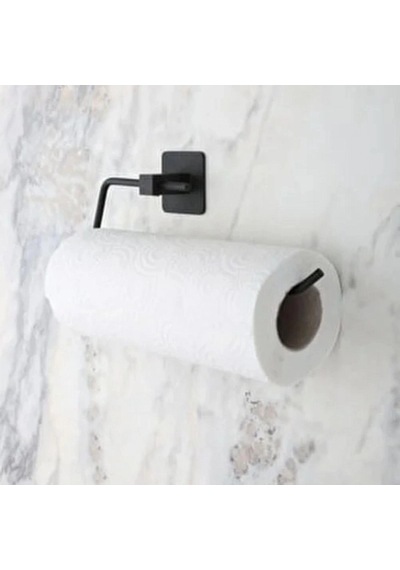 Kendiliğinden Yapışkanlı Siyah Paslanmaz Metal Rulo Havluluk Aparat Bx40 Renkli
