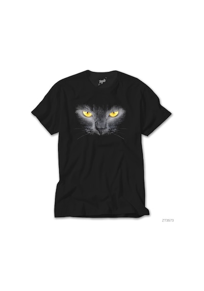 Angry Cat Siyah Tişört Siyah