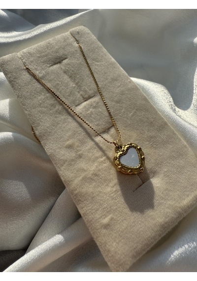 Reversible Heart Kalpli Kolye Altın
