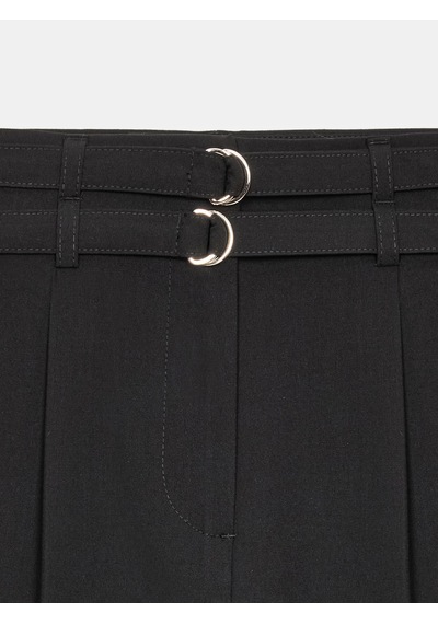 Dilvin 72812 Çift Kemerli Pantolon-siyah