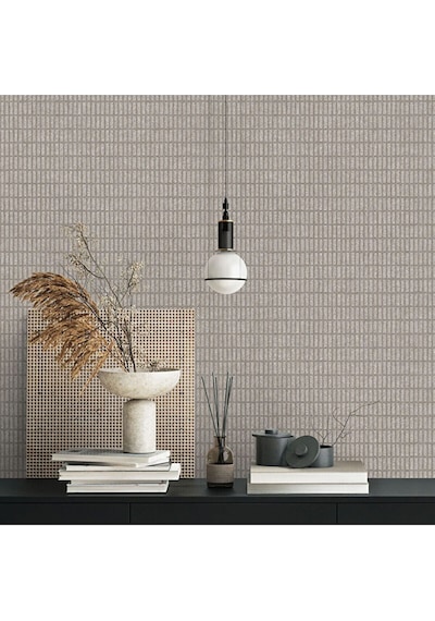 Adawall Muse Koleksiyonu- 25102-3 Kum Beji Dokulu Silinebilir Nonwoven Vinil Duvar Kağıdı 1.06x15.6m, 16.5m² Bej