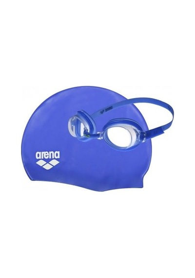 Arena Pool Jr Set Çocuk Yüzücü Bone Ve Gözlük Mavi 9242370 Mavi