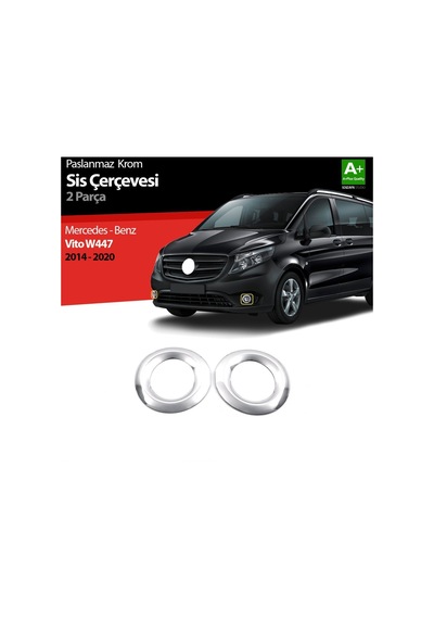S-Dizayn  Mercedes Vito Uyumlu W447 Krom Sis Farı Çerçevesi 2 Parça. 2014-2