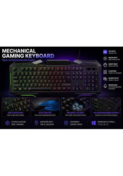 Casper Nirvana S100 16'' Uyumlu 3'lü Gaming Set Mouse Pad li Diğer