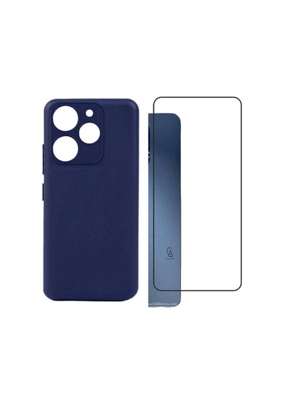Tecno Spark 10 Pro Uyumlu Kılıf Esnek Silikon Telefon Kılıfı Ve Temperli Cam Ekran Koruyucu