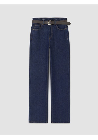 Lcw Modest İndigo Beli Kemerli Straight Jean