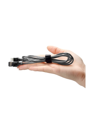 Ttaf T-CHR-03-3 USB-A To Lightning 2.4 A Çelik Zırhlı Şarj Data Aktarım Kablosu 1M