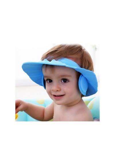 Kulaklıklı Bebek Banyo Şapkası (Ayarlanabilir Düğmeli) Çok Renkli