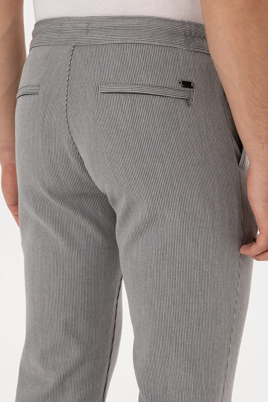 U.S. Polo Assn. Erkek Açık Gri Slim Fit Kanvas / Chino Pantolon 50311981-VR001