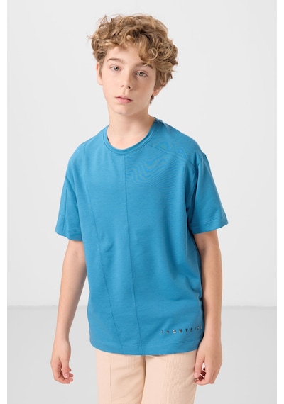 Tommylife Petrol Mavi Pamuklu Yumuşak Dokulu Oversize Basic Erkek Çocuk T-shirt - 11297 Petrol Mavi