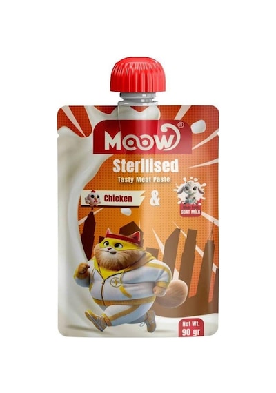 Moow Taze Tavuklu Ve Keçi Sütlü Kısırlaştırılmış Kedi Et Ezmesi 90 Gr