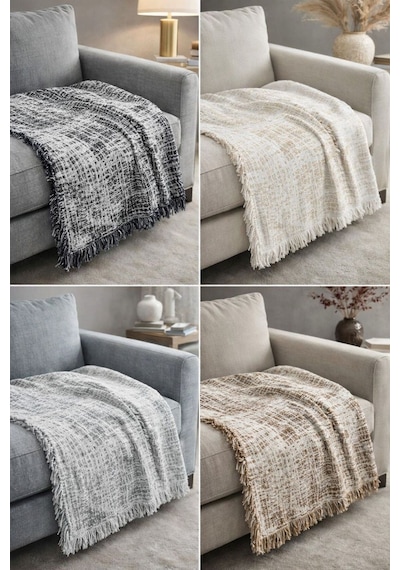 %100 Pamuk Koltuk Örtüsü Siyah Oturma Ve Sırt Kısmını Kaplayan Koruyucu Örtü 180 X 220