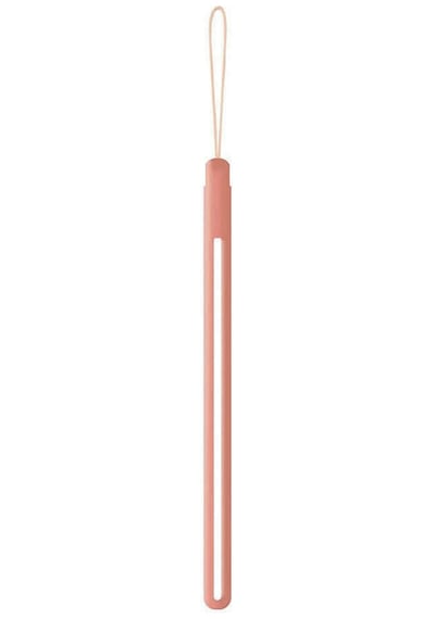 Wozlo Silikon Apple Uyumlu AirPods Kulaklık Usb Mp3 Kamera Telefon Tablet Taşıma İpi - 20cm - Pembe