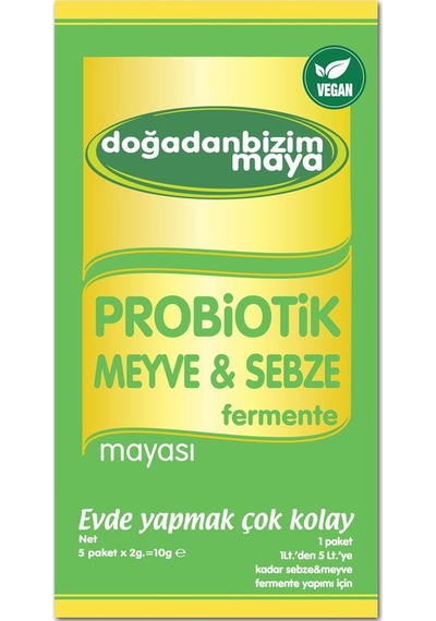 Doğadan Bizim Maya Probiotik Sebze Meyve Fermente Mayası 5 x 2 G