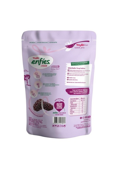 Yayla Enfies Freeze Dried Dondurularak Kurutulmuş Çıtır Meyve Karadut 15gr 15 G