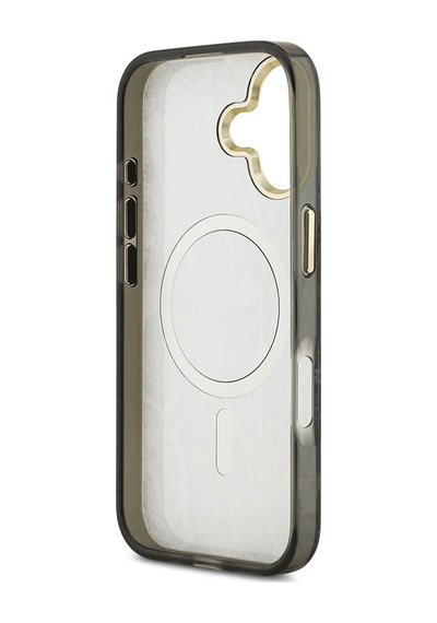 Apple Uyumlu iPhone 17 Kılıf Guess Lisanslı M-safe Özellikli Yazı Logolu Python Desenli Kapak Kahverengi Kahverengi
