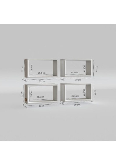 Kenzlife Duvar Rafı Kitaplık Hülas Byz 022 039 13 Dörtlü Duvara Asma Aparatlıdır 4 Adet Beyaz Kenzlife Duvar Rafı Kitaplık Hülas Byz 022 039 13 Dörtlü Duvara Asma Aparatlıdır 4 Adet Beyaz
