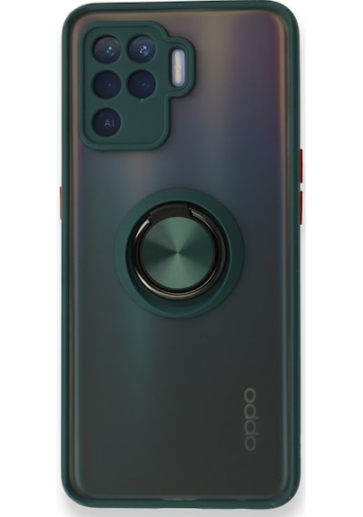 Nihcase Oppo Reno 5 Lite Kılıf Montreal Mat Yüzüklü Kapak
