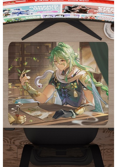 Baizhu Genshin Impact Anime Gacha V1 - 48x40 Xl Gaming Mouse Pad Fare Altlığı
