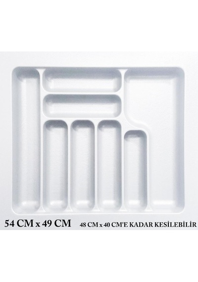 Starax Çekmece İçi Kaşıklık Beyaz En 49 CM Derinlik 49 CM