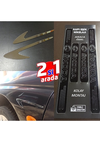 Skoda Yeti Kapı Eşiği Set + Çamurluk Vent Krom Görsel