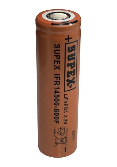 Supex Ifr14500-600f 3.2v 600mah Lifepo4 Düz Kafa Başsız Pil