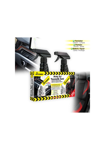 Automix Araç I Çi 2li Temizlik Seti / Torpido Parlatıcı Ve Koltuk Temizleyici 300ml + 300ml