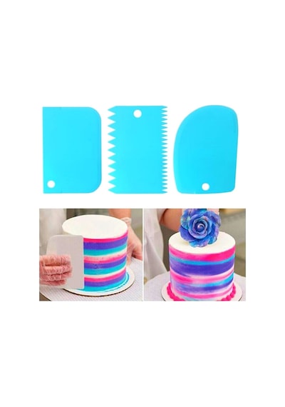 Buffer Pasta Hamur Şekillendirici Spatula Kesici Kazıyıcı Dekoratör Set 11
