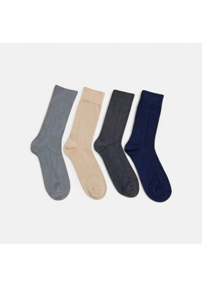 Heren Socks Heren Bambu 4'lü Erkek Soket Çorap Asortili Premium , Burun Dikişsiz, Yıkamalı Gri Bej Lacivert Füme