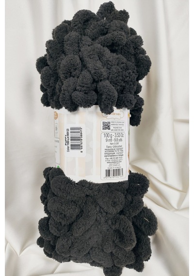 Puffy Siyah El Örgü İpi 100gr. 9mt. 5'li Paket - Renk: 1060
