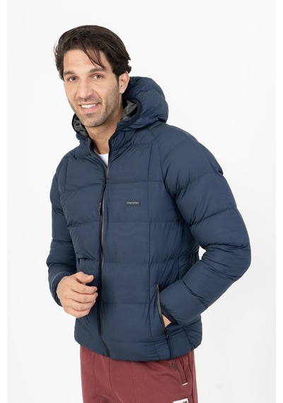 Maraton Sportswear Regular Erkek Kapşonlu Uzun Kol Basic Lacivert Mont 21259-lacivert Lacivert