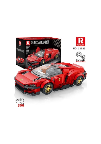 Reobrix Creator 11027 Ferrari Daytona Sp3 Spor Araba Yaratıcı Yapı Blok Seti Building Blocks - 350 Parça
