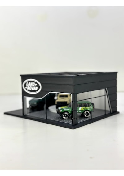 1/64 Ölçekli Land Rover Diorama Tasarımlı Araç Sergileme Garajı 3d Baskı