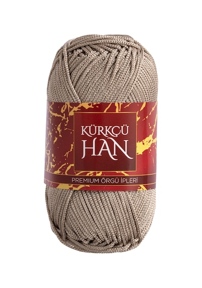Stil Makrome 3 Mm 100 Gr 100 M Polyester Makrome Parlak Örgü Ve Çanta İpi - Vizon Bej