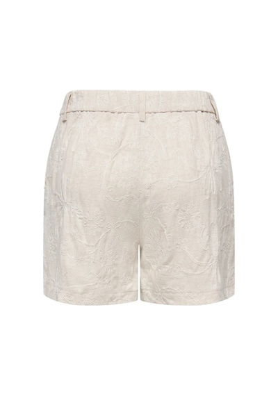 Only Onlsiesta Regular Fit Yüksek Bel İşlemeli Short Bayan Short 15374119 Taş
