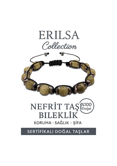 Sertifikalı Terahertz Nefrit Jade Taşı Bileklik   Ve  Çok Renkli