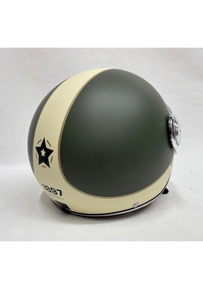 Nero Tk-06 Şefaf Vizörlü Yarım Açık Kask Mat Y4 Çok Renkli