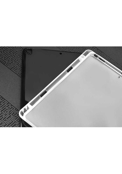iPad Uyumlu  10.2 8.nesil Tbc Kalemli Tablet Silikon - Siyah Arka Kapak