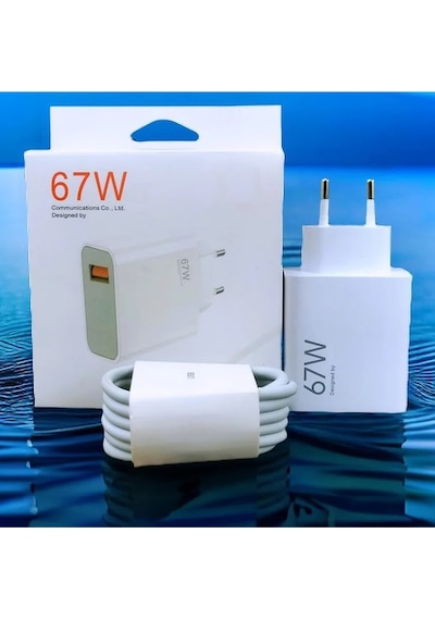 Redmi Note 8 6gb 64gb Uyumlu 67 Watt Hızlı Şarj Aleti + 1 Metre Kablo Set 67 Watt Mi Şarj Cihazı