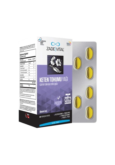 Zade Vital Keten Tohumu Yağı 625Mg 60 Kapsül