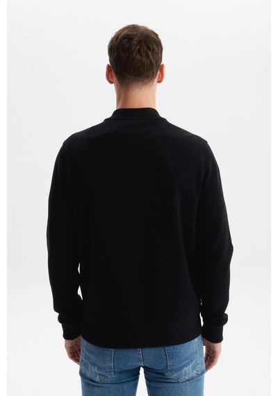 AR-MA Arma Erkek Slim Fit Selanik Kumaş Tam Fermuar Fleto Cepli Kapüşonsuz Kolej Yaka Sweatshirt K30324698302 Siyah AR-MA Arma Erkek Slim Fit Selanik Kumaş Tam Fermuar Fleto Cepli Kapüşonsuz Kolej Yaka Sweatshirt K30324698302 Siyah