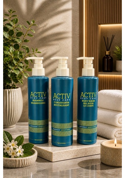 Actıv Body Care Mavi Ambalajlı Canlandırıcı Ve Nemlendirici 3 Lü Bakım Seti - Şampuan + Saç Kremi + Duş Jeli